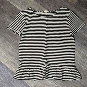 J. Crew striped peplum top